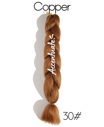 24" (30#) Copper Plain Jumbo Braid Hair Extension