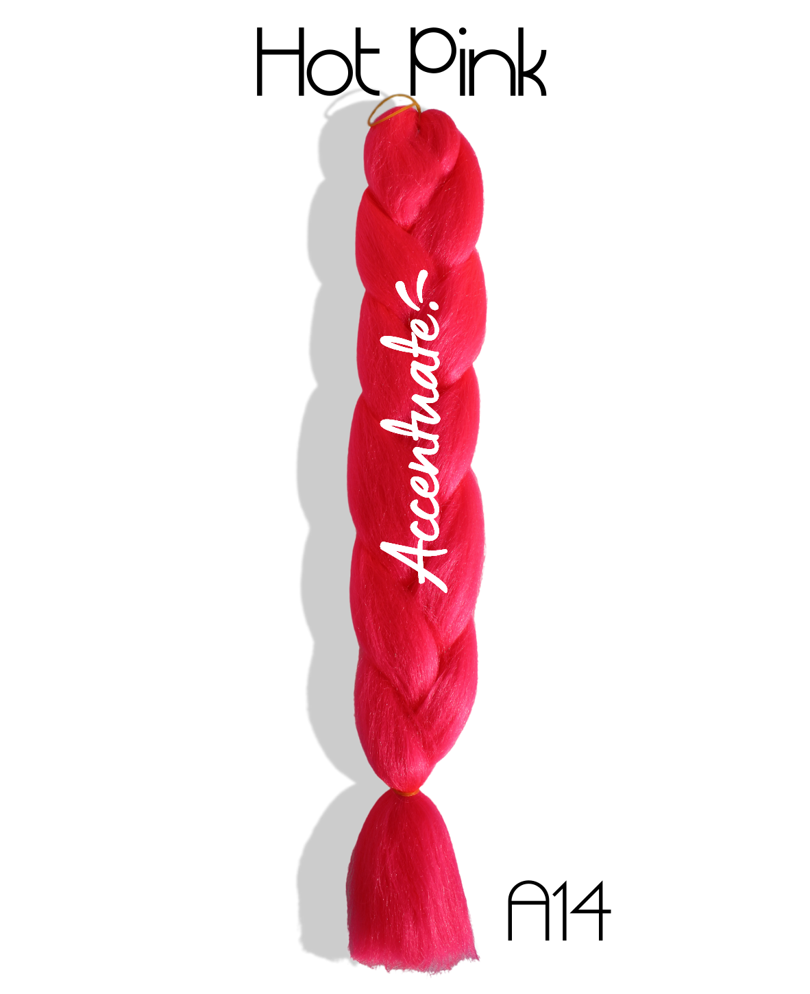 24" (A14) Hot Pink Plain Jumbo Braid Hair Extension