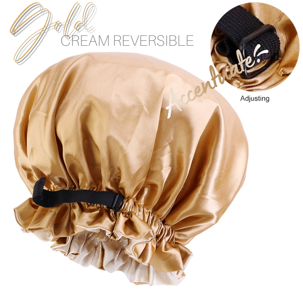 Gold / Cream Adjustable Reversible Bonnet (Adult Size)