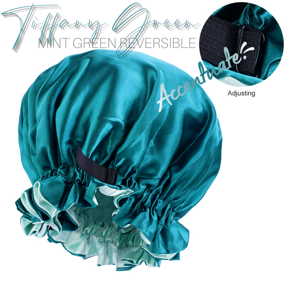 Tiffany Green / Mint Green Adjustable Reversible Bonnet (Adult Size)