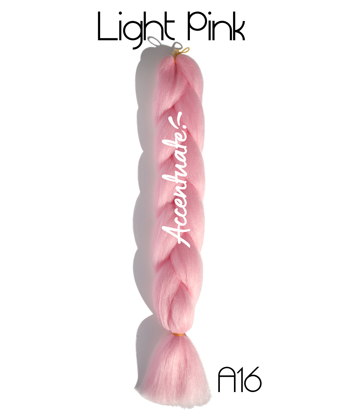 24" (A16) Light Pink Plain Jumbo Braid Hair Extension