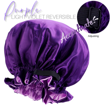 Purple / Light Violet Adjustable Reversible Bonnet (Adult Size)