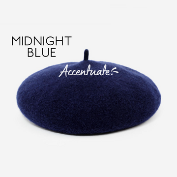 Midnight Blue Plain Beret (Adult Size)