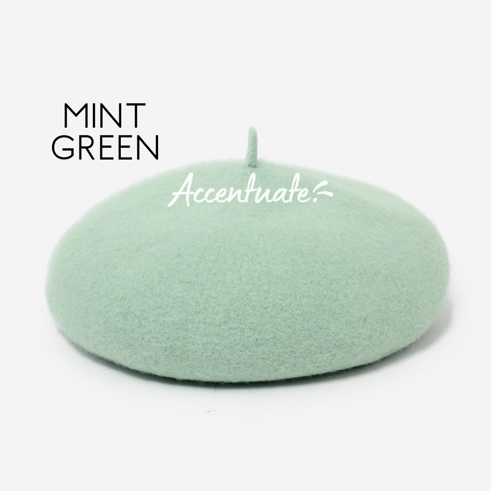 Mint Green Plain Beret (Adult Size)