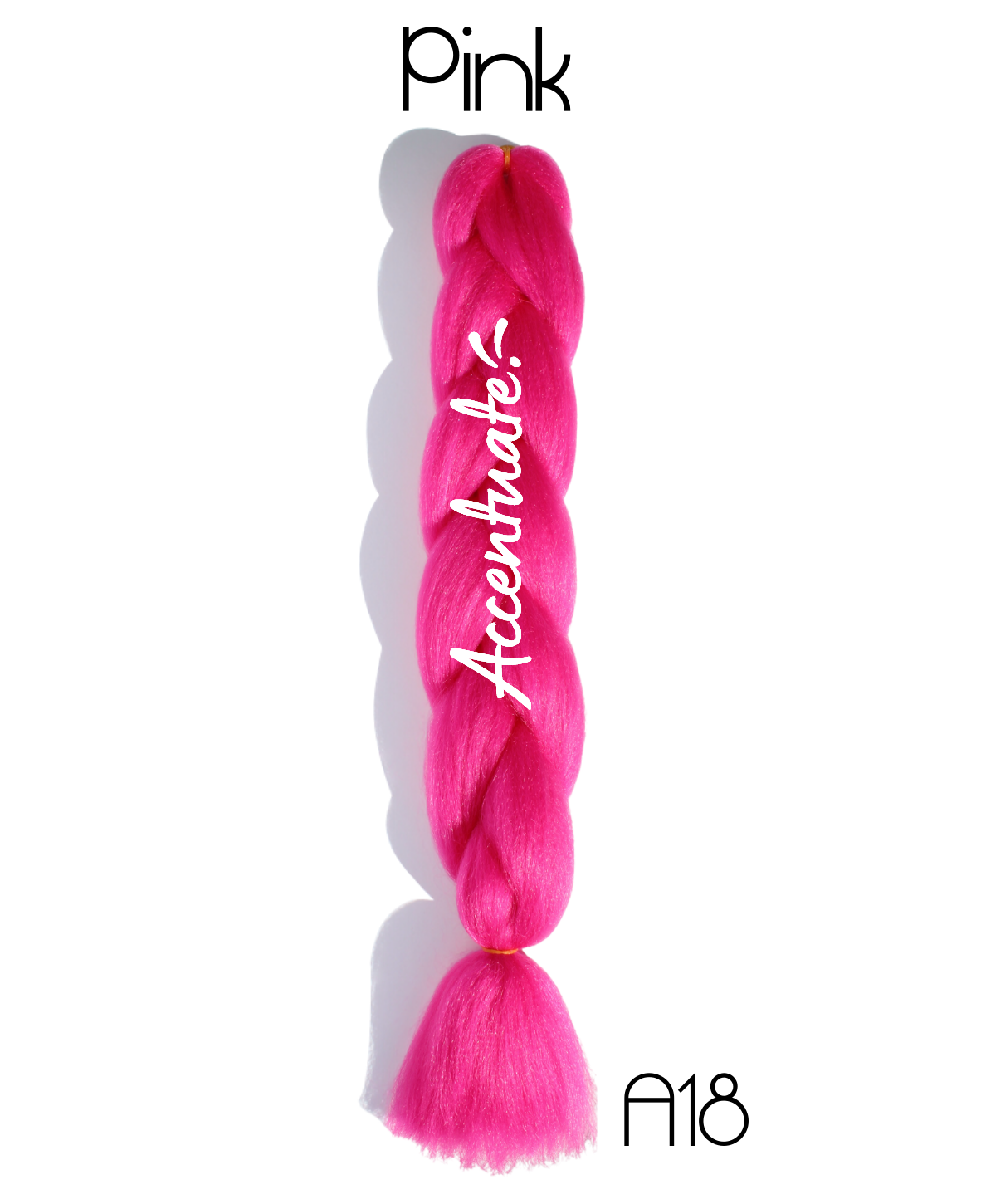 24" (A18) Pink Plain Jumbo Braid Hair Extension