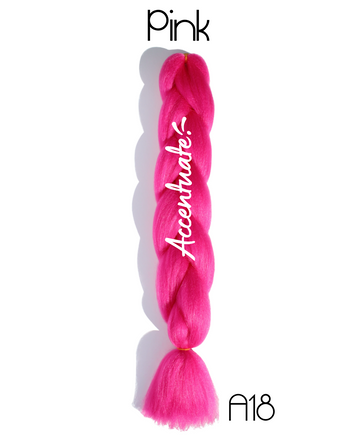 24" (A18) Pink Plain Jumbo Braid Hair Extension