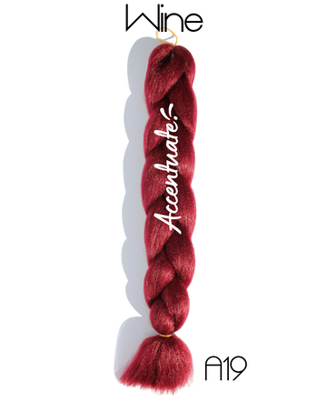 24" (A19) Wine Plain Jumbo Braid Hair Extension