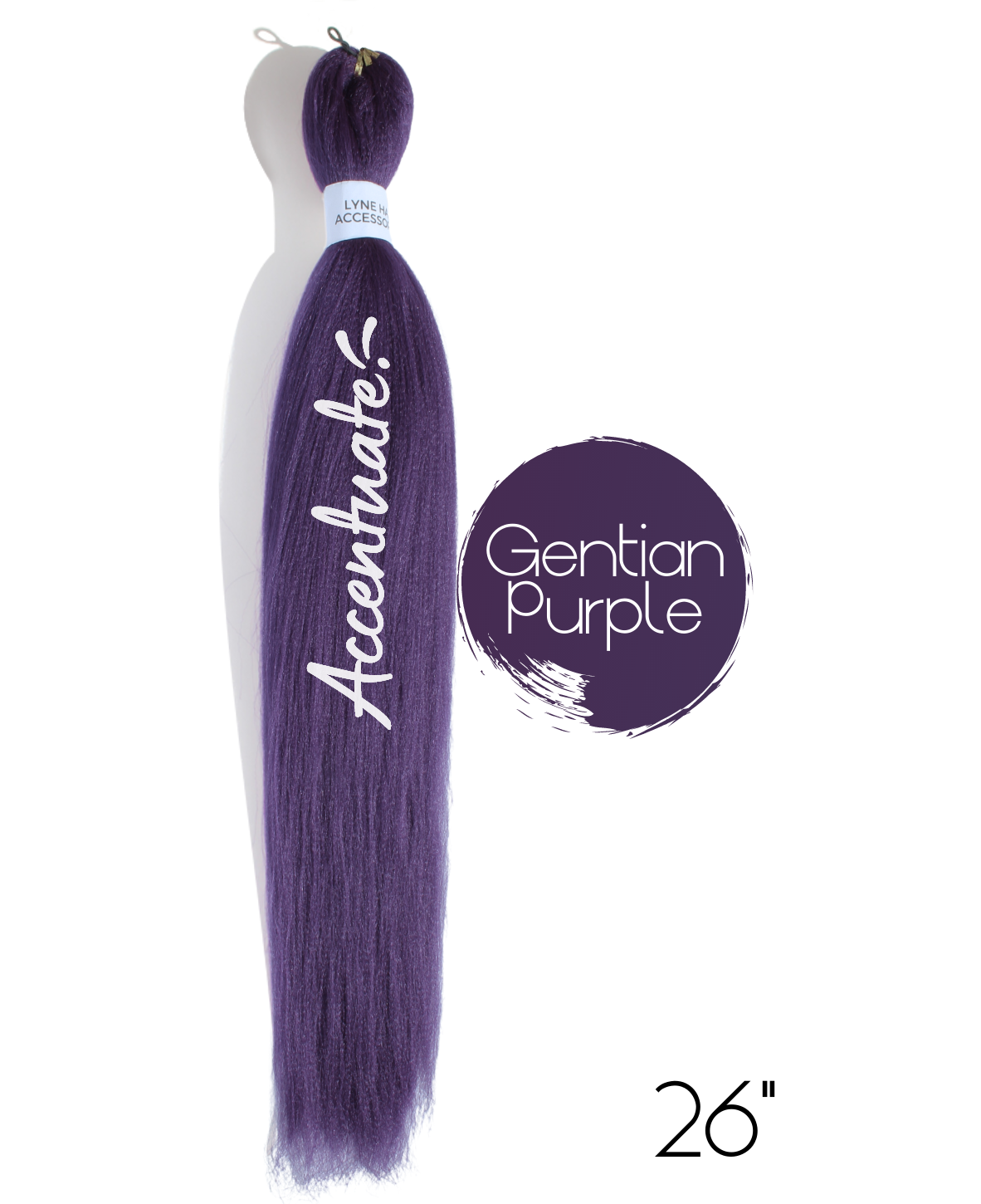 26" Plain Gentian Purple Pre-Stretched Hair Extension