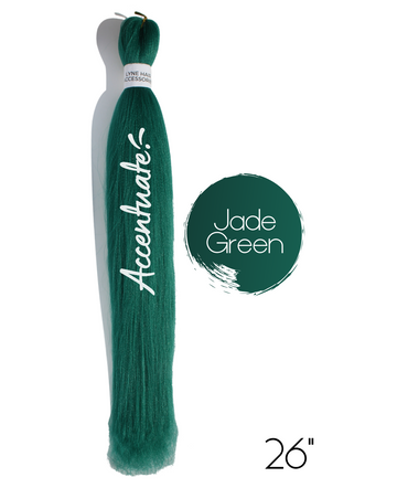 26" Plain Jade Green Pre-Stretched Hair Extension