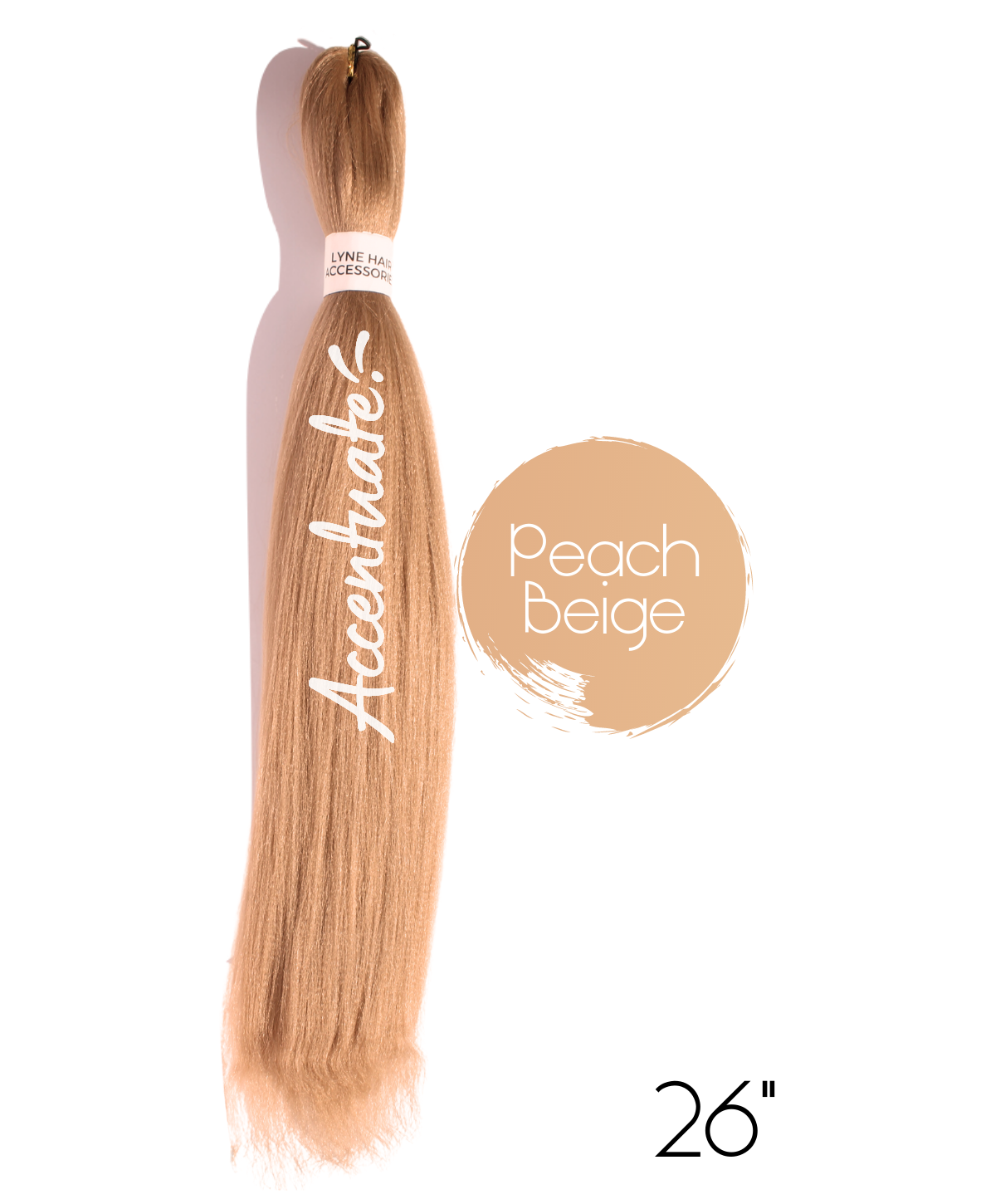 26" Plain Peach Beige Pre-Stretched Hair Extension