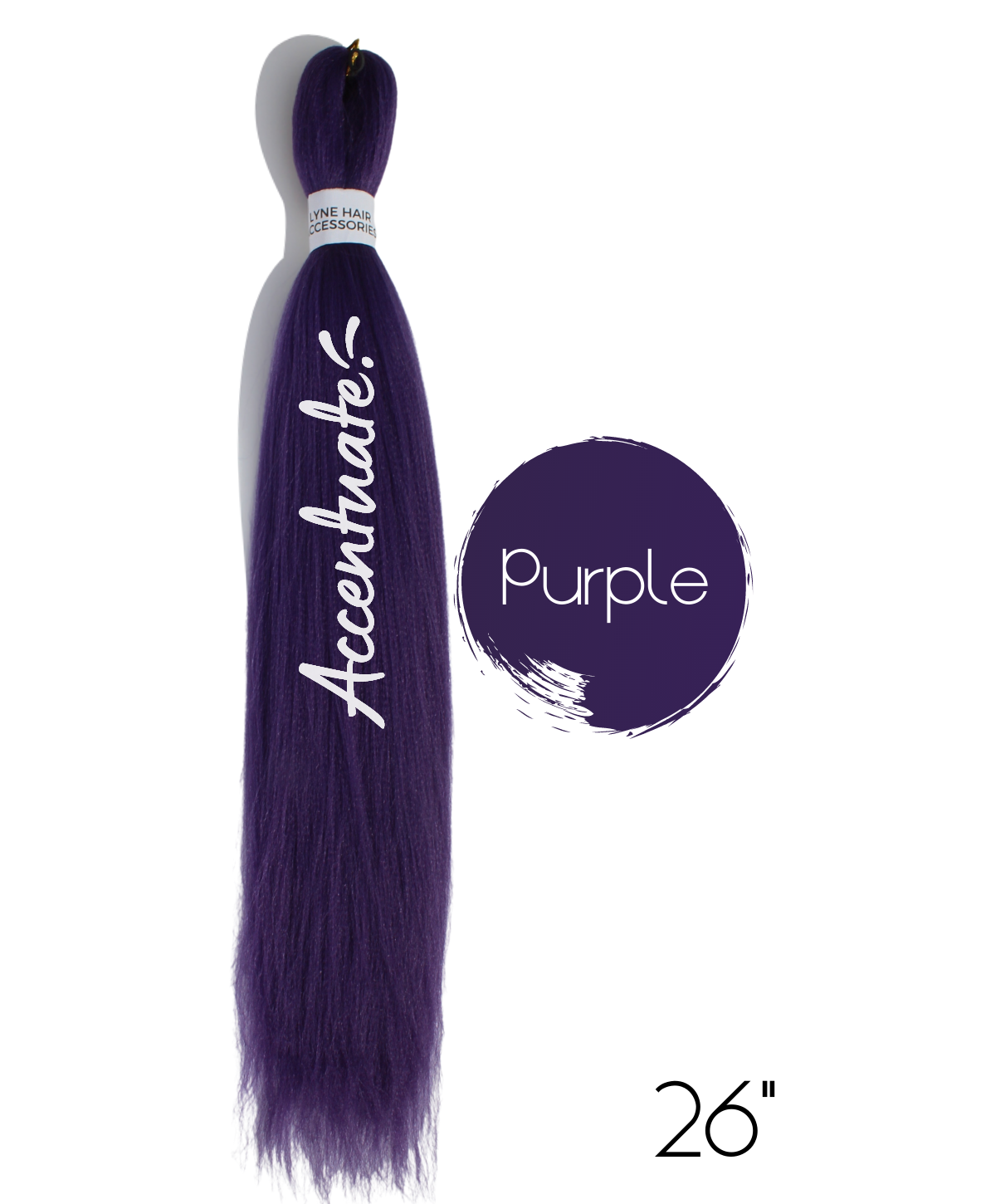 26" Plain Purple Pre-Stretched Hair Extension