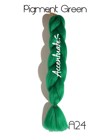 24" (A24) Pigment Green Plain Jumbo Braid Hair Extension