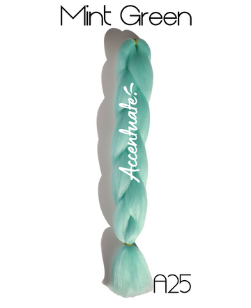 24" (A25) Mint Green Plain Jumbo Braid Hair Extension