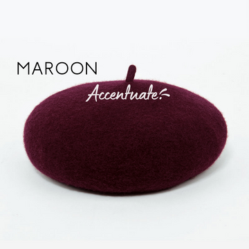 Maroon Plain Beret (Adult Size)