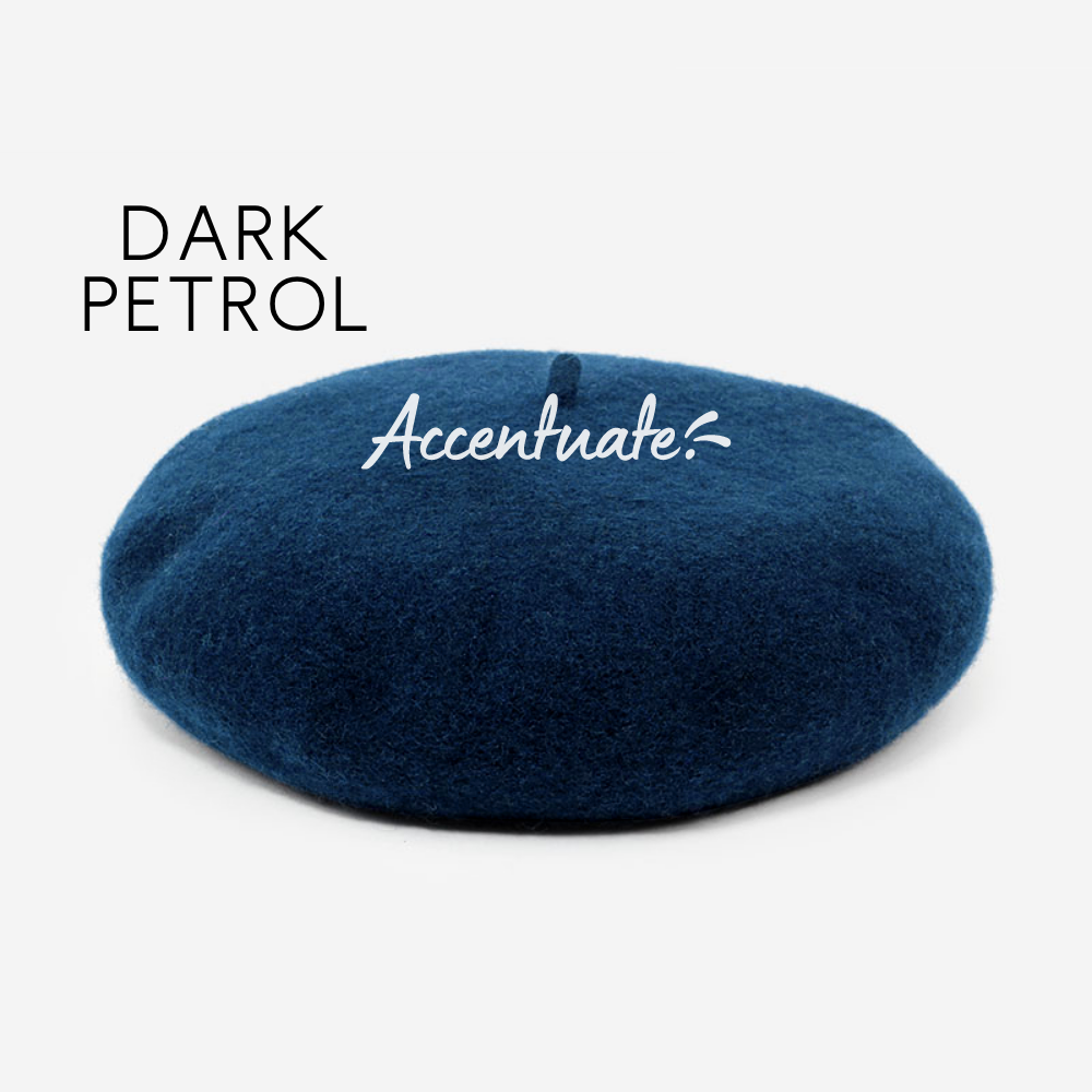 Dark Petrol Plain Beret (Adult Size)