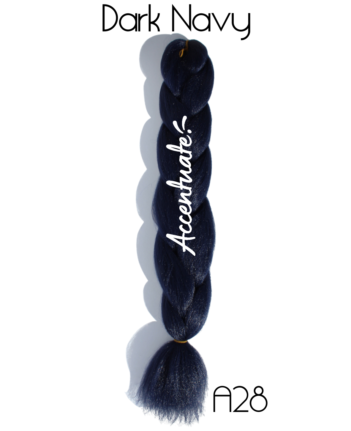 24" (A28) Dark-Navy Plain Jumbo Braid Hair Extension