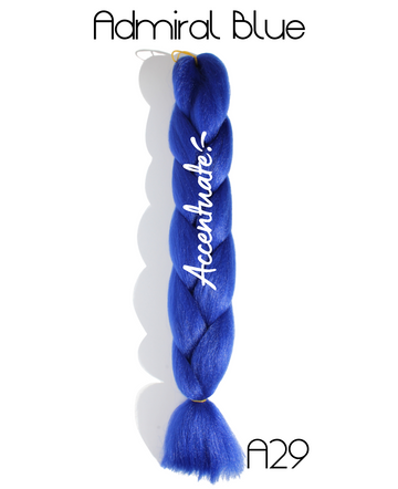 24" (A29) Admiral Blue Plain Jumbo Braid Hair Extension