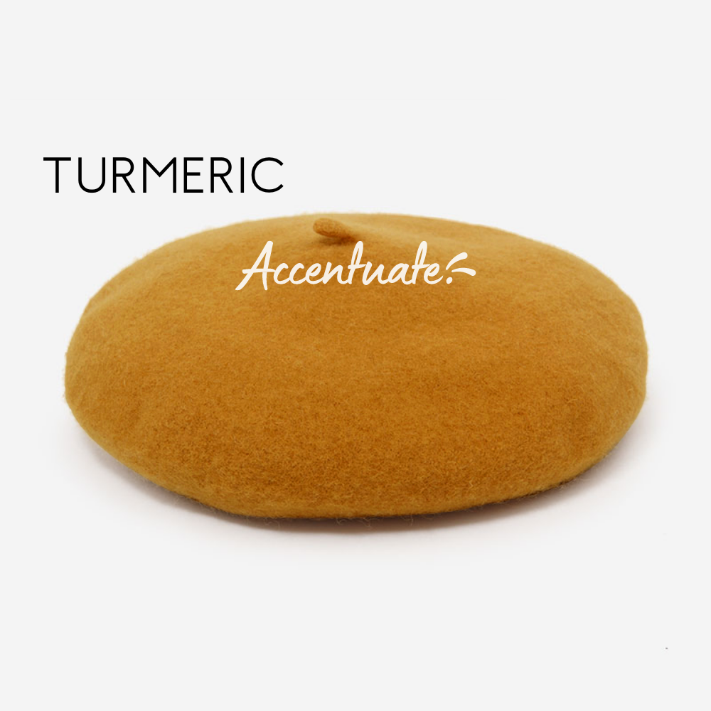 Turmeric Plain Beret (Adult Size)