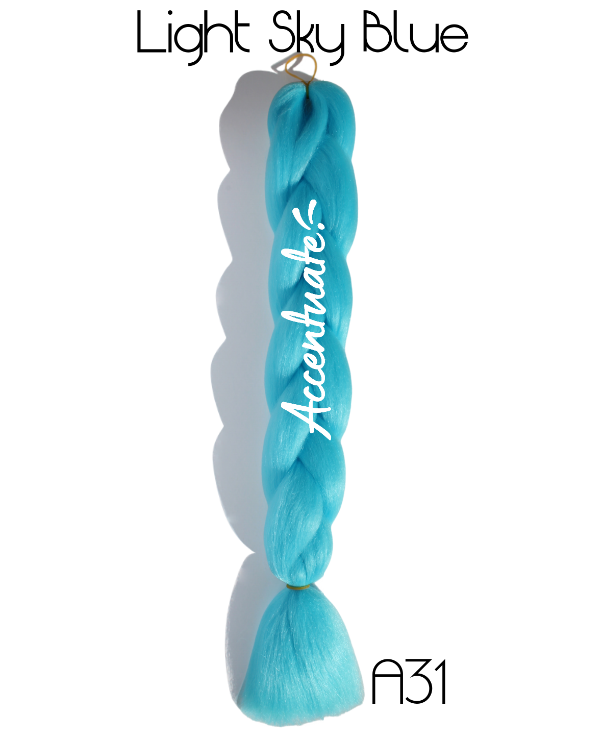 24" (A31) Light Sky Blue Plain Jumbo Braid Hair Extension