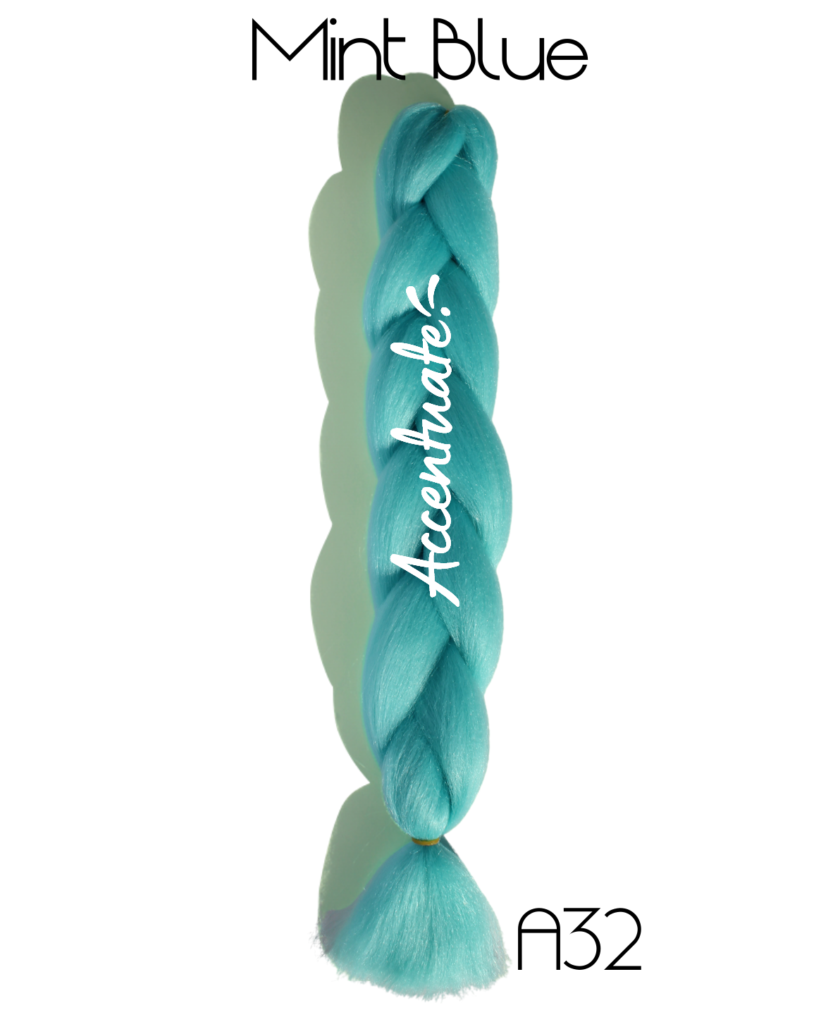 24" (A32) Mint Blue Plain Jumbo Braid Hair Extension