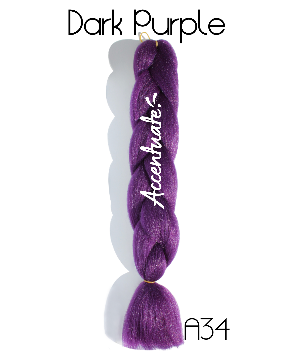 24" (A34) Dark Purple Plain Jumbo Braid Hair Extension