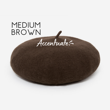 Medium Brown Plain Beret (Adult Size)