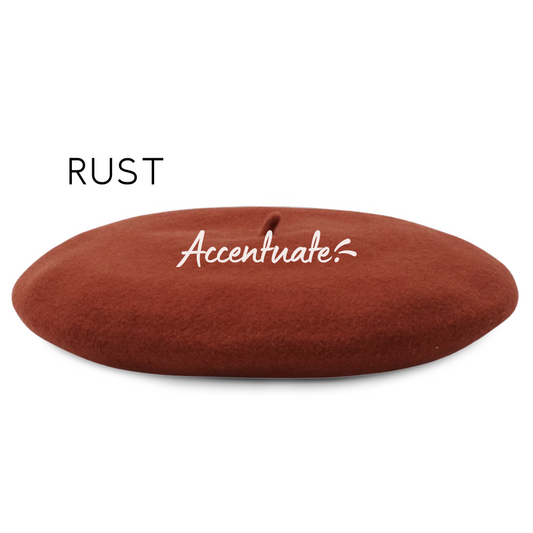 Rust Plain Beret (Adult Size)