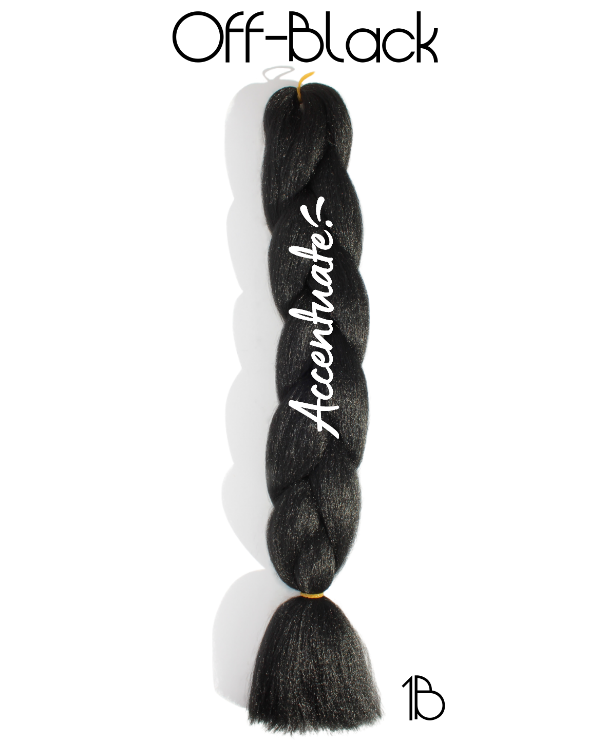 24" (1B) Off Black Plain Jumbo Braid Hair Extension