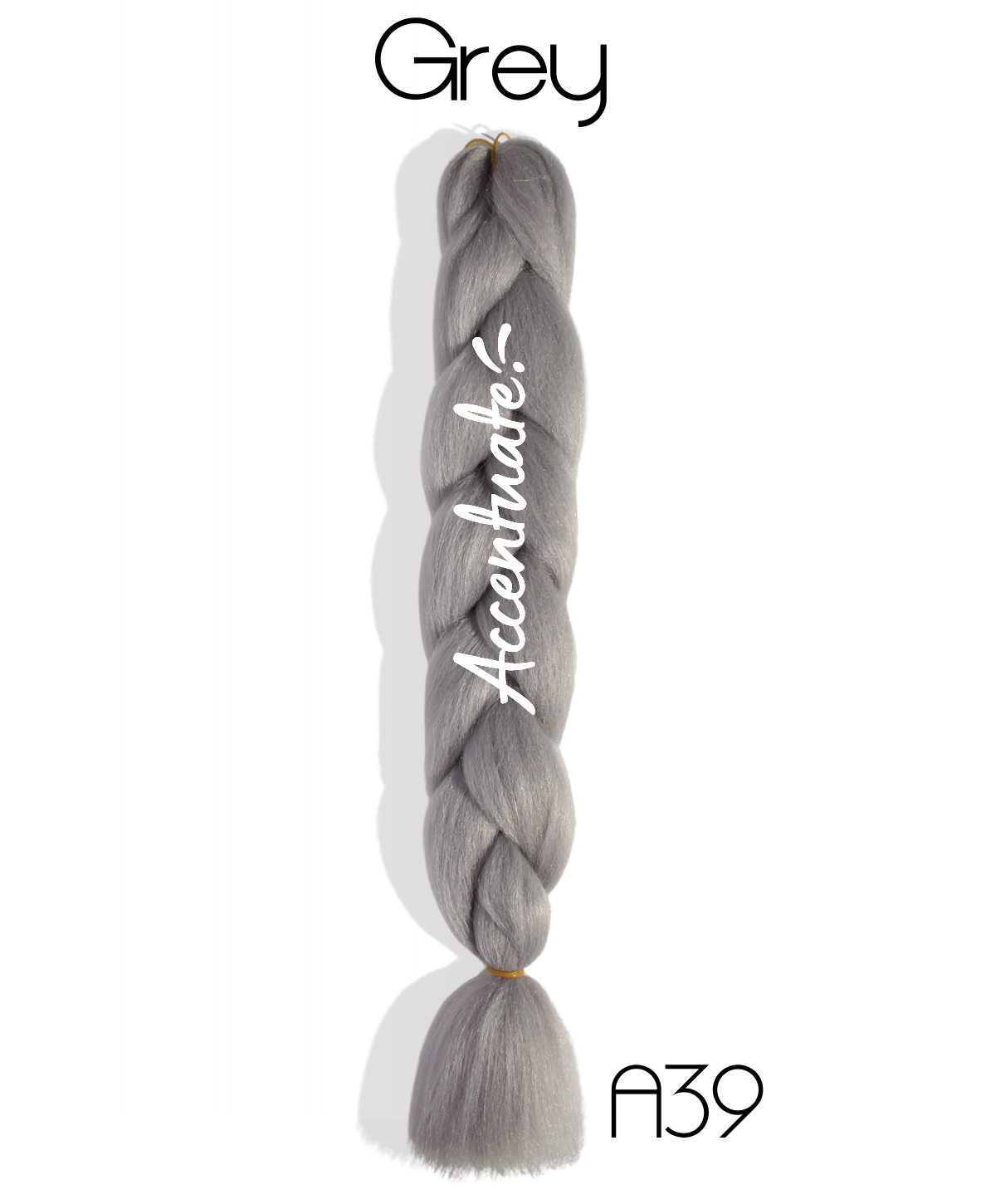 24" (A39) Grey Plain Jumbo Braid Hair Extension