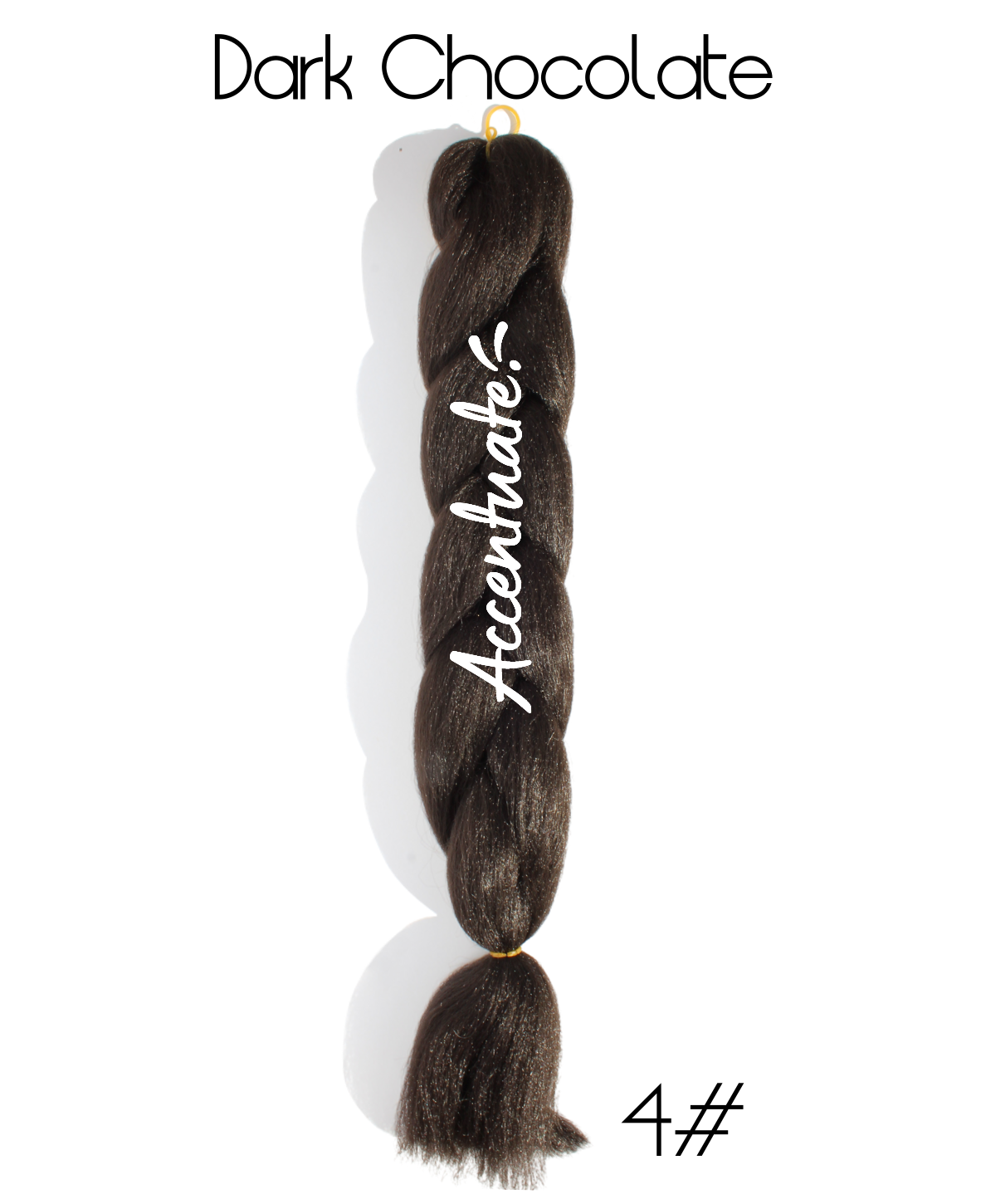 24" (4#) Dark Chocolate Plain Jumbo Braid Hair Extension