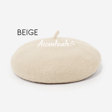 Beige Plain Beret (Adult Size)