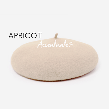 Apricot Plain Beret (Adult Size)