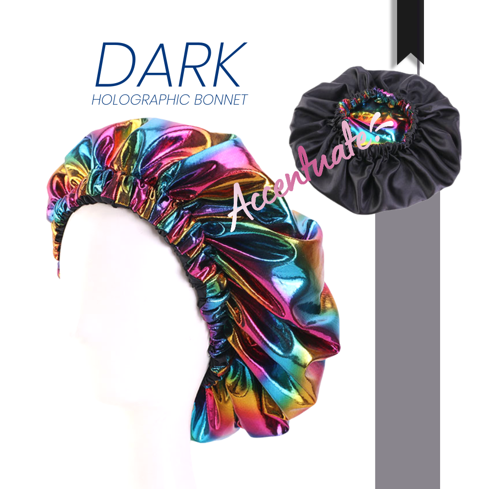 Dark Holographic Reversible Bonnet (Adult Size)