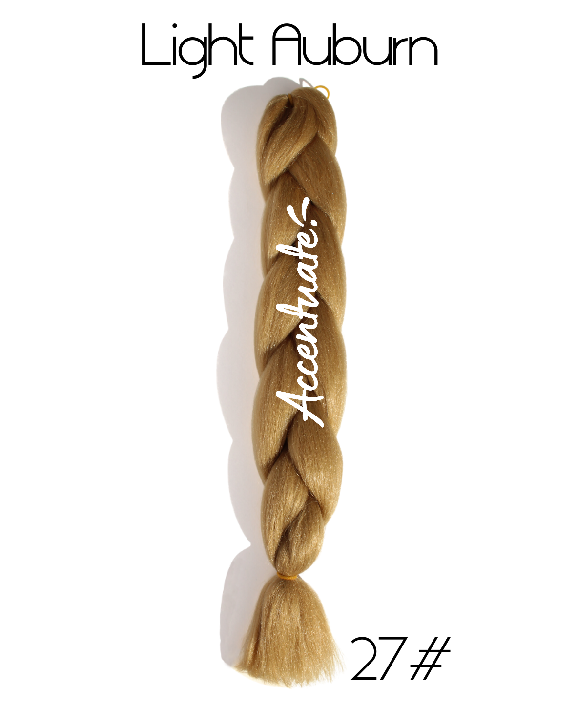 24" (27#) Light Auburn Plain Jumbo Braid Hair Extension