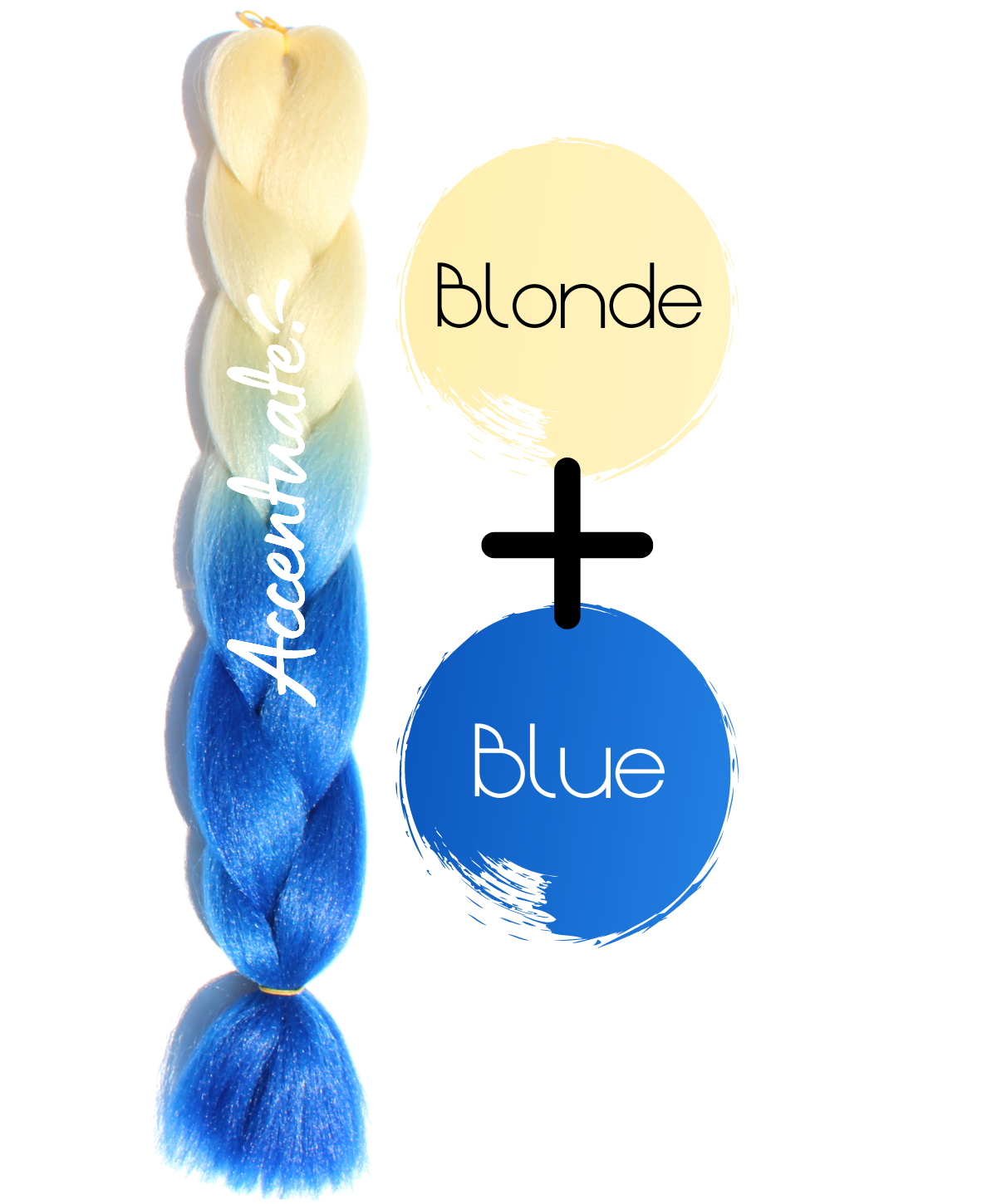24" Blonde + Blue Ombré Jumbo Braid Hair Extension