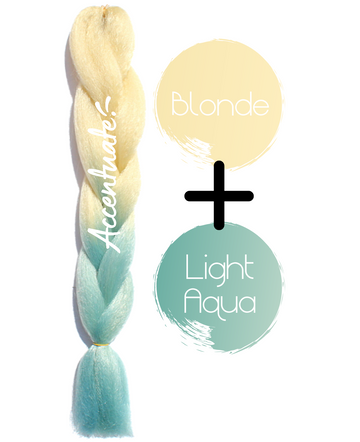 24" Blonde + Light Aqua Ombré Jumbo Braid Hair Extension