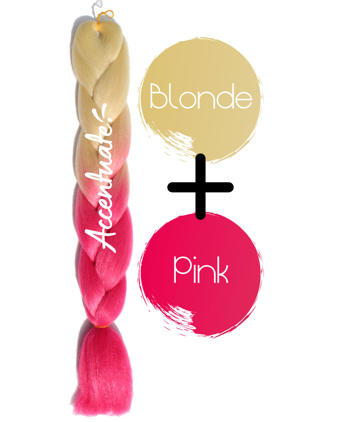 24" Blonde + Pink Ombré Jumbo Braid Hair Extension