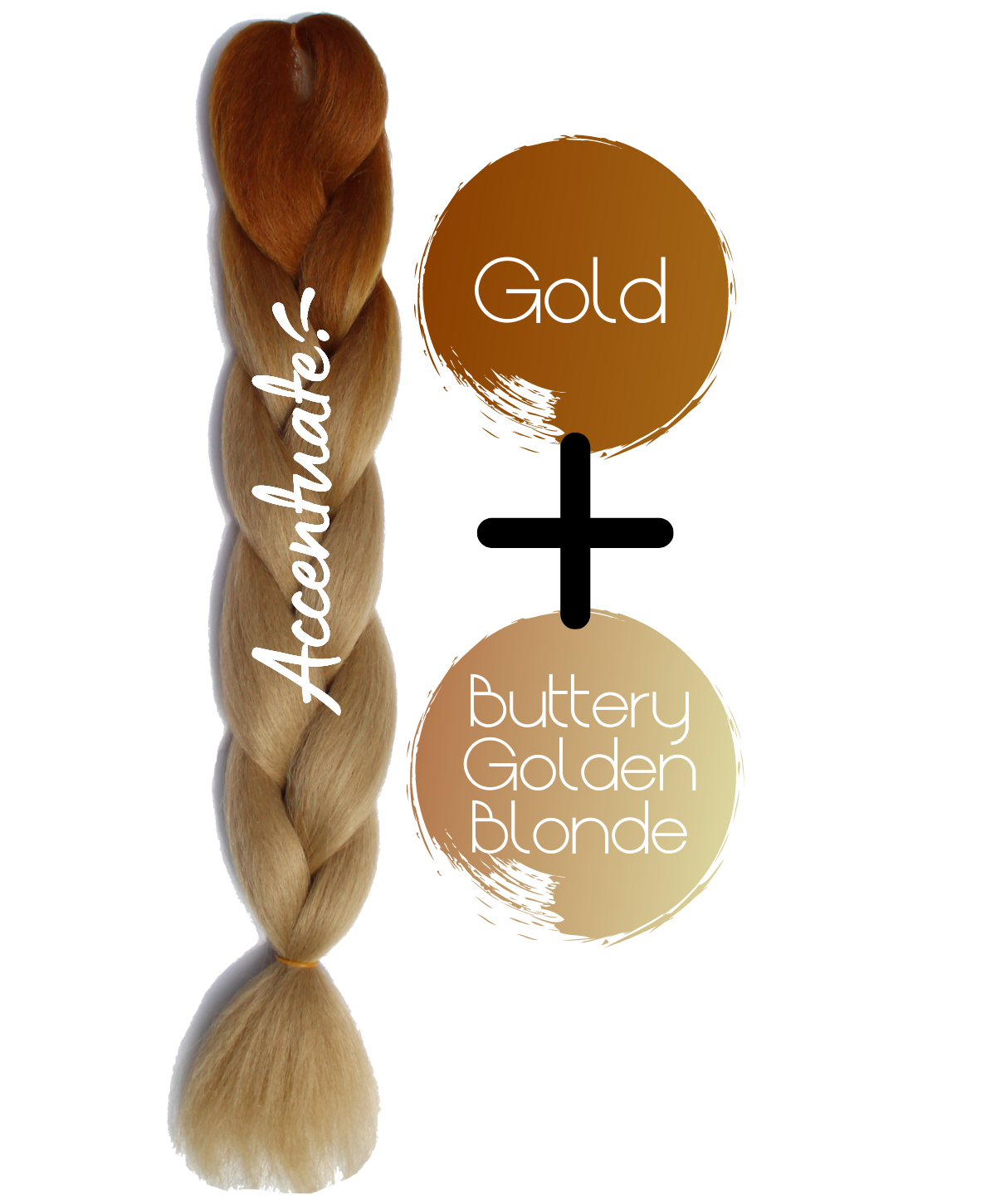 24" Gold + Buttery Golden Blonde Ombré Jumbo Braid Hair Extension