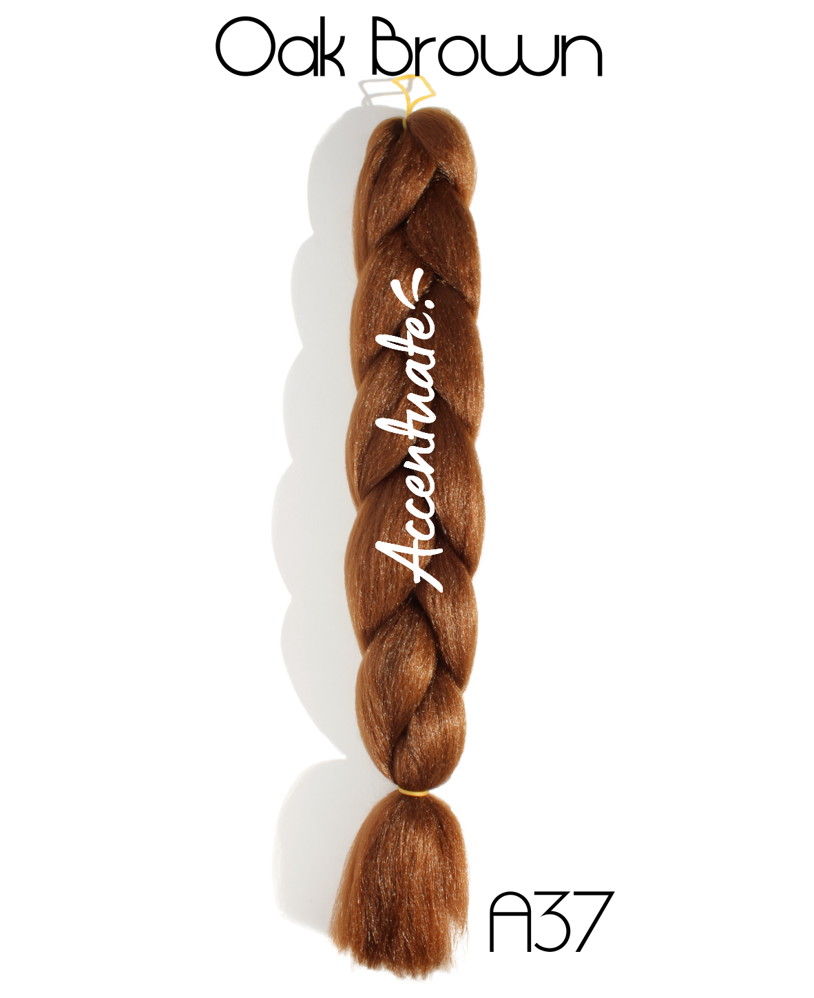 24" (A37) Oak Brown Plain Jumbo Braid Hair Extension