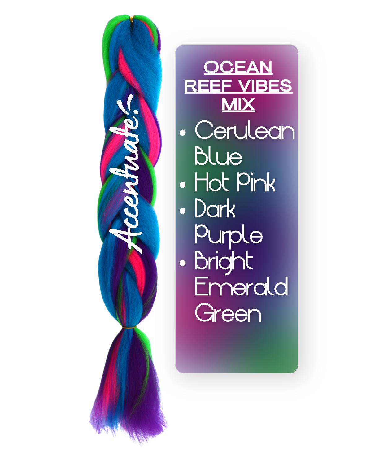 24" Ocean Reef Vibes Mix Jumbo Braid Hair Extension by Accentuate